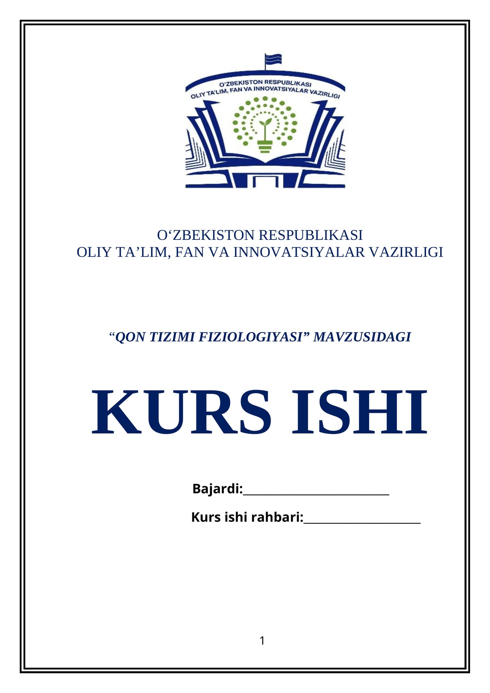 QON TIZIMI FIZIOLOGIYASI