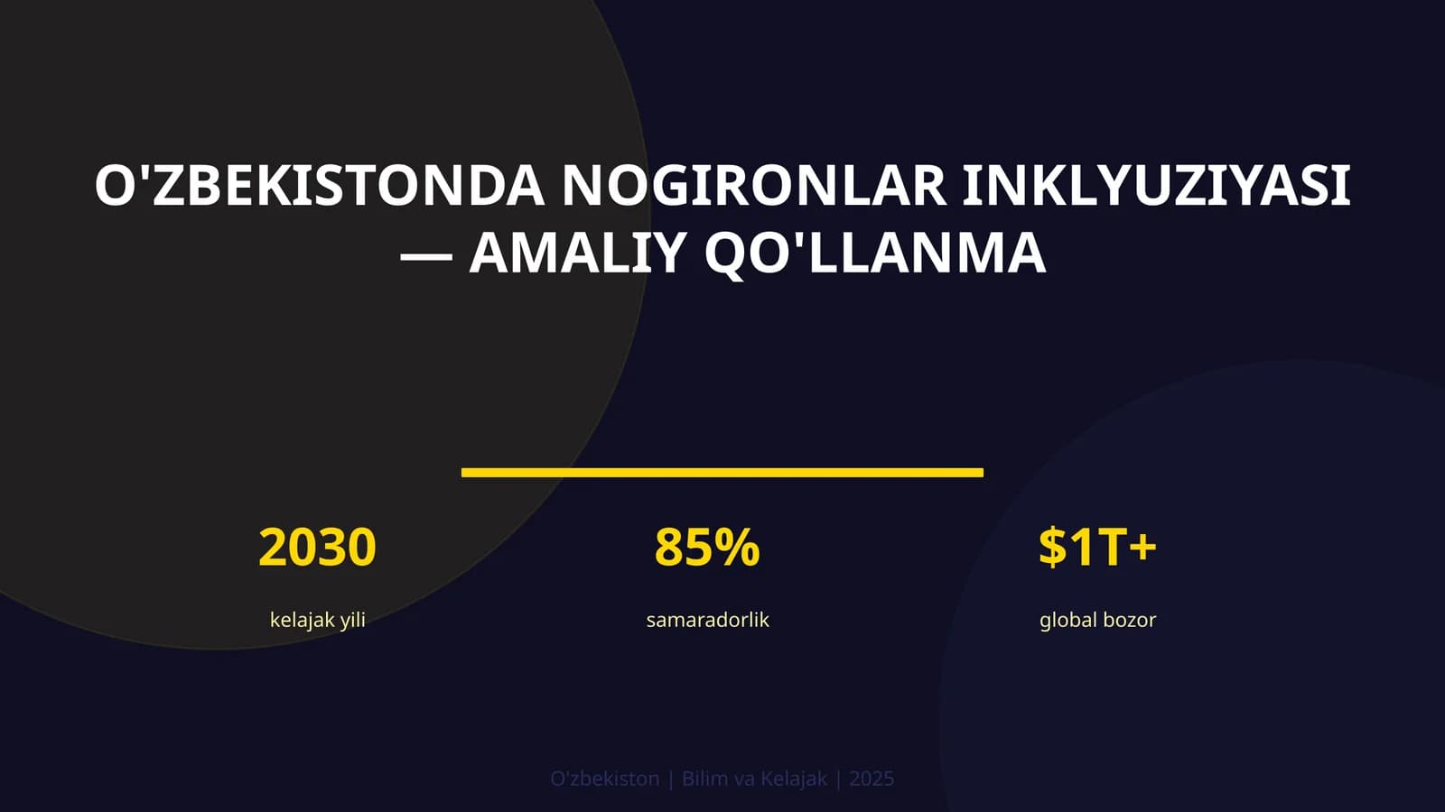 O'ZBEKISTONDA NOGIRONLAR INKLYUZIYASI — AMALIY QO'LLANMA