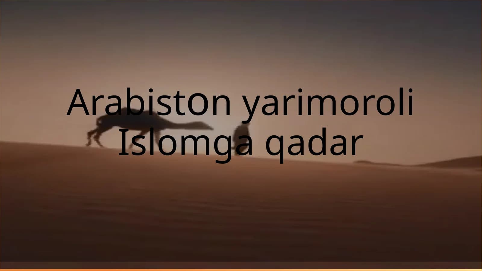 Arabiston yarimoroli Islomga qadar