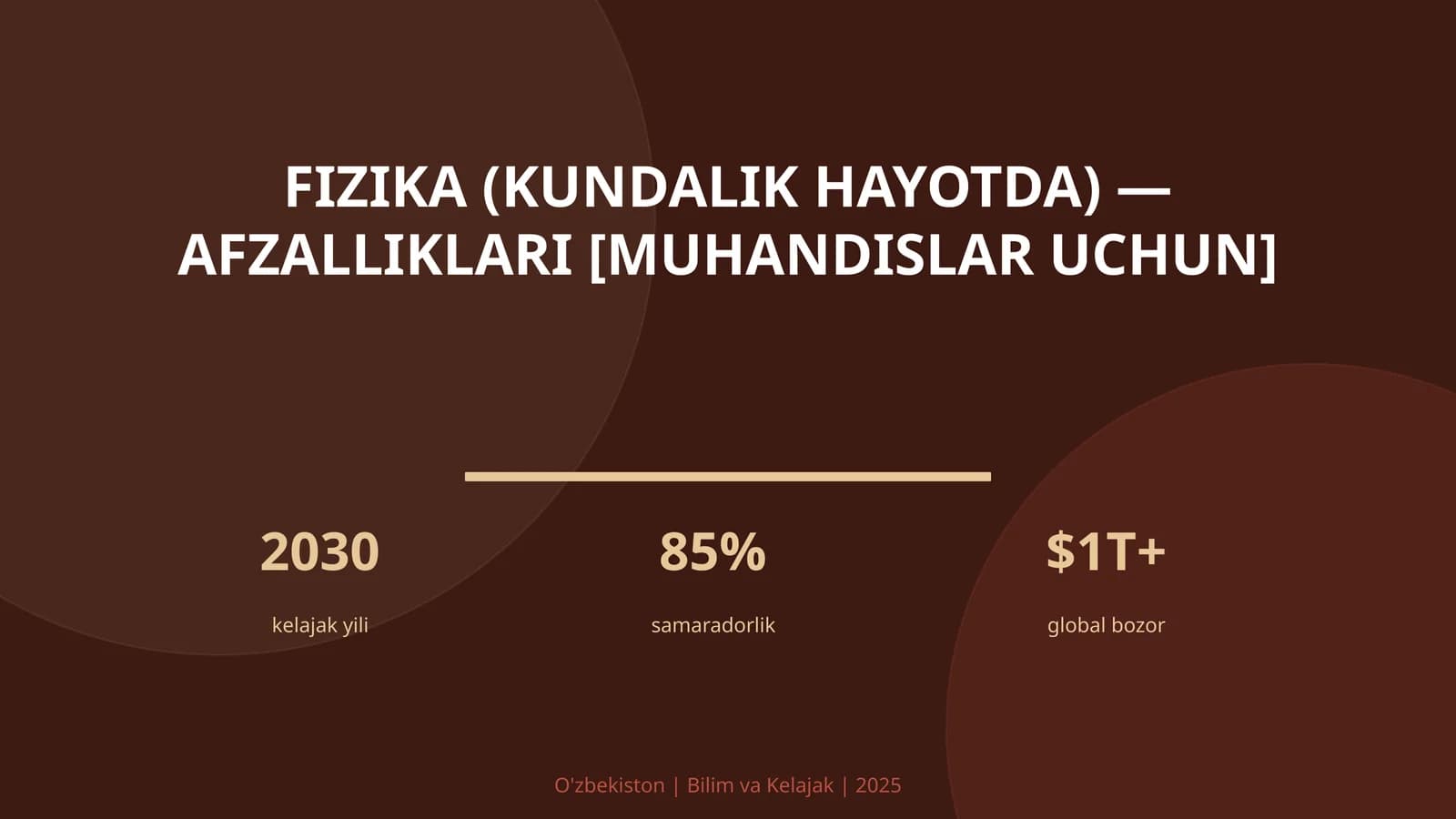 Fizika (kundalik hayotda) — afzalliklari [muhandislar uchun]