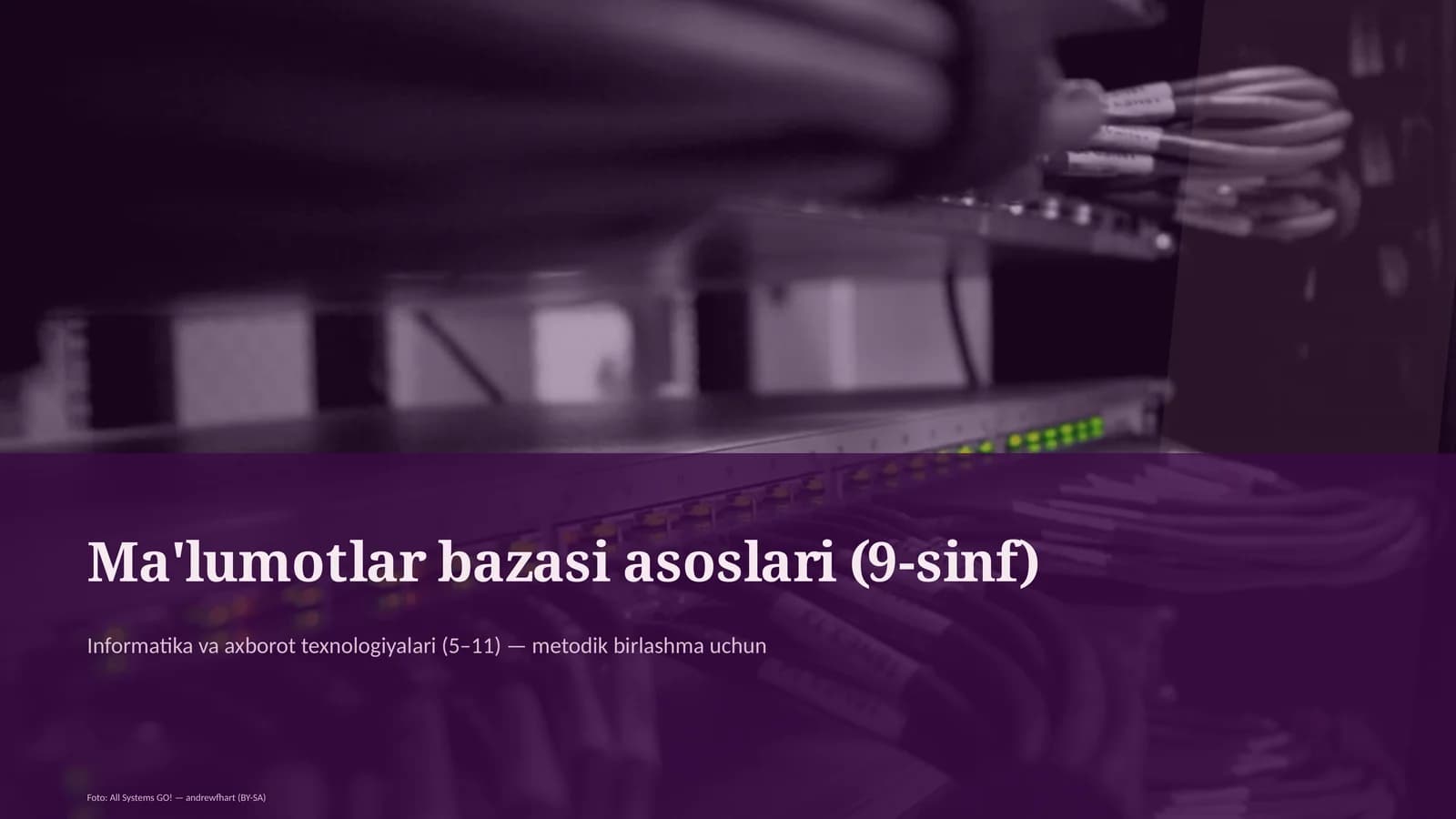 Ma'lumotlar bazasi asoslari (9-sinf)