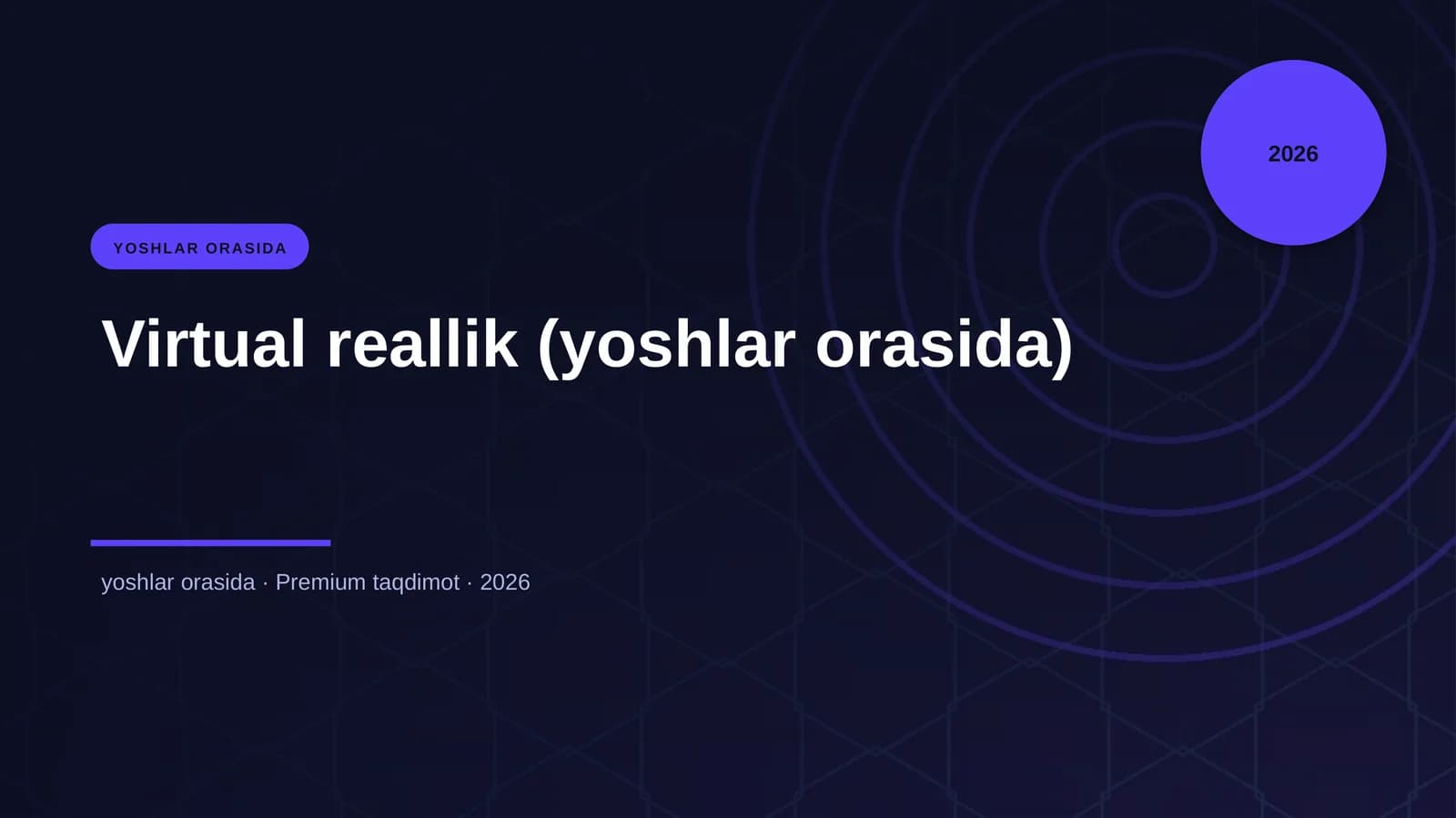 Virtual reallik (yoshlar orasida)