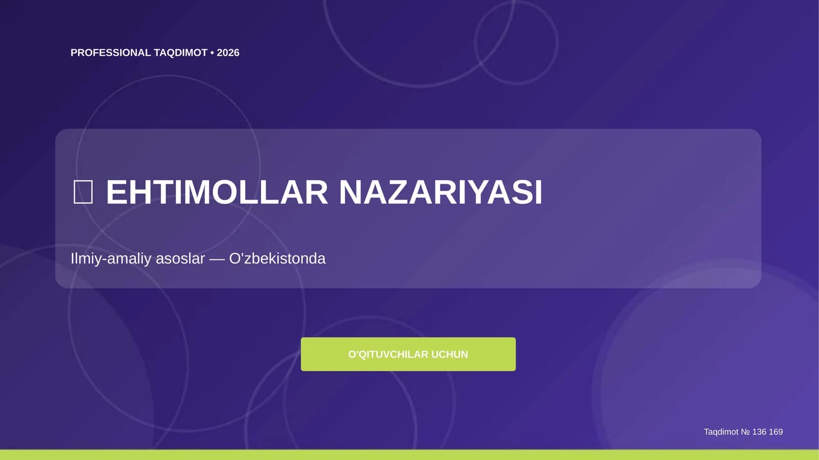 Ehtimollar Nazariyasi
