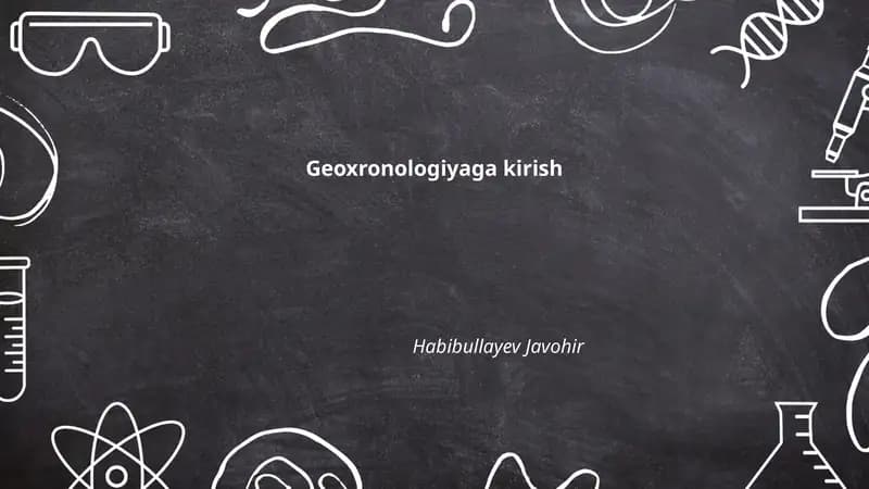 Geoxronologiyaga kirish