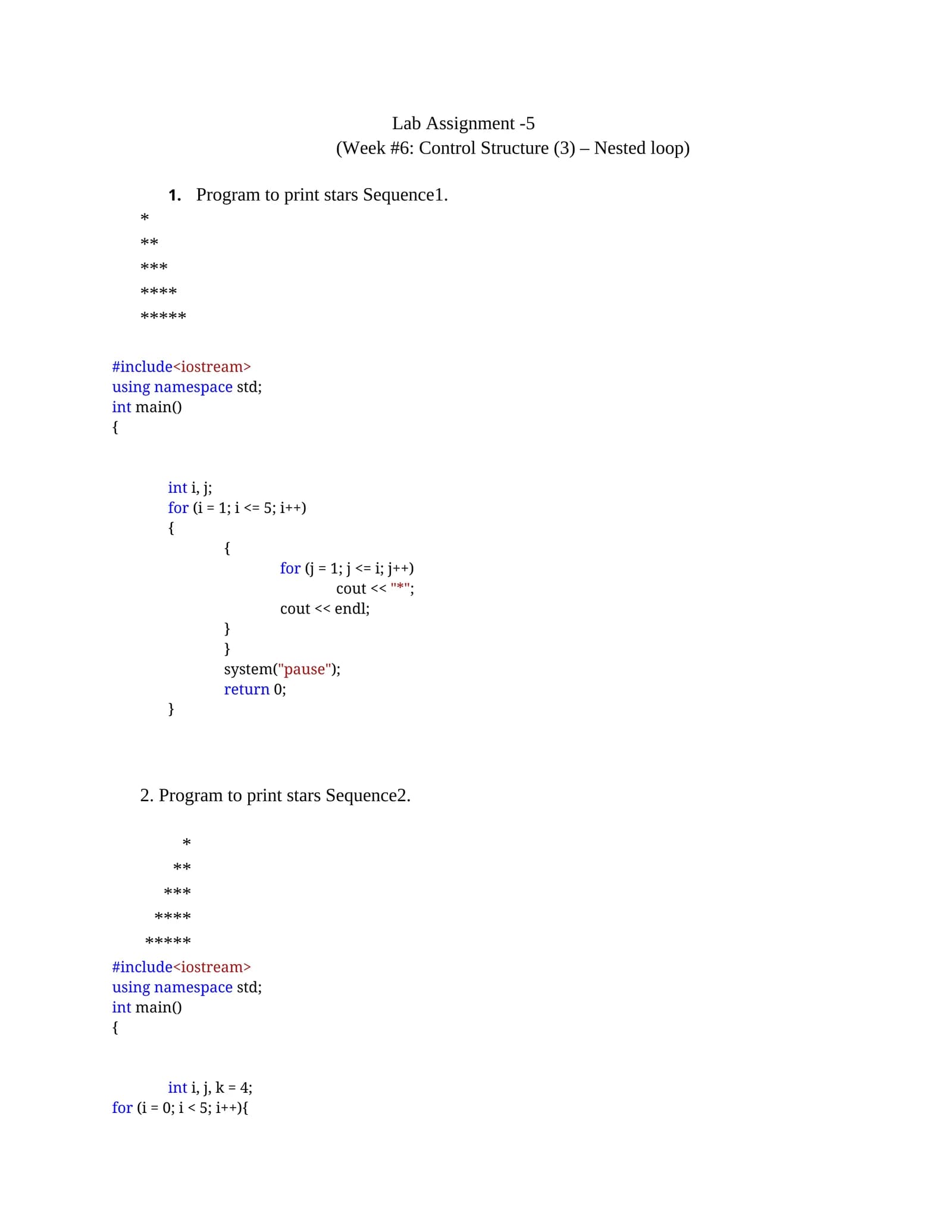 Star Printing Programs