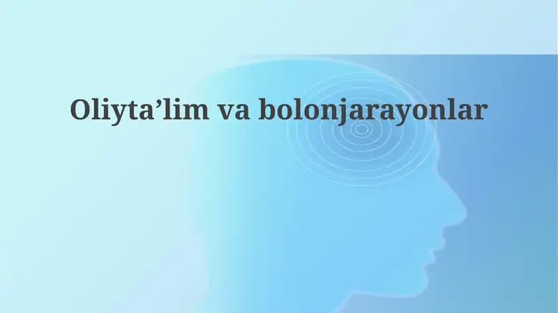 Oliy taʼlim va Bolonya jarayoni