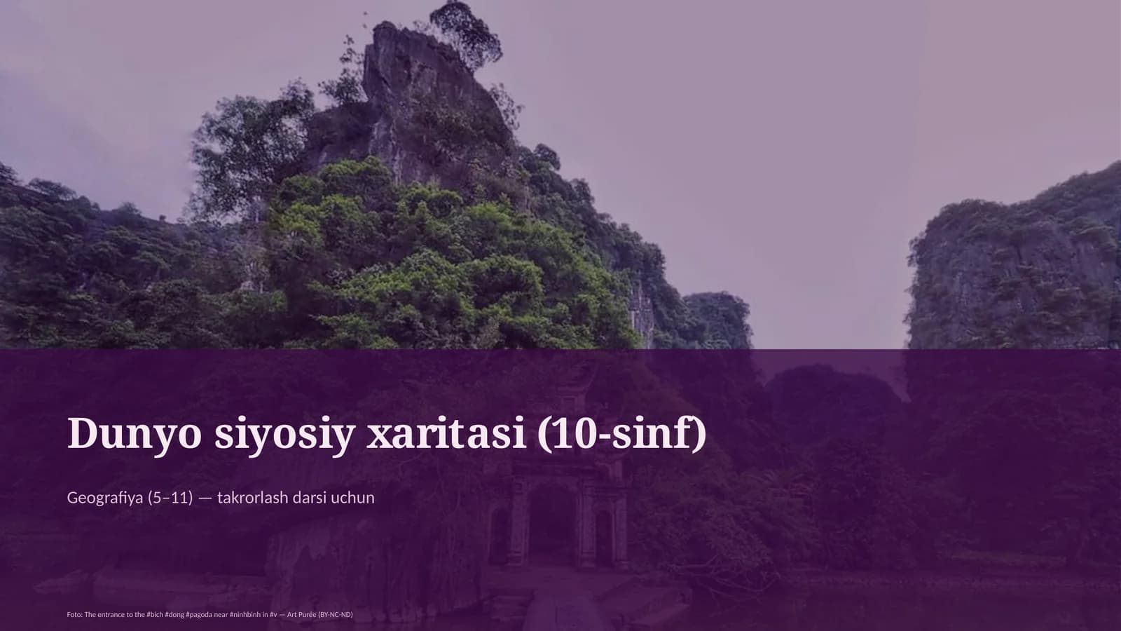 Dunyo siyosiy xaritasi (10-sinf)