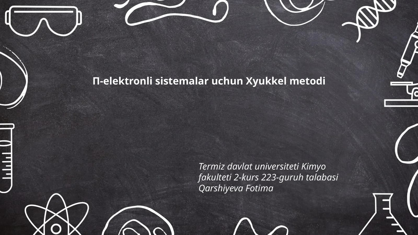 П-elektronli sistemalar uchun Xyukkel metodi