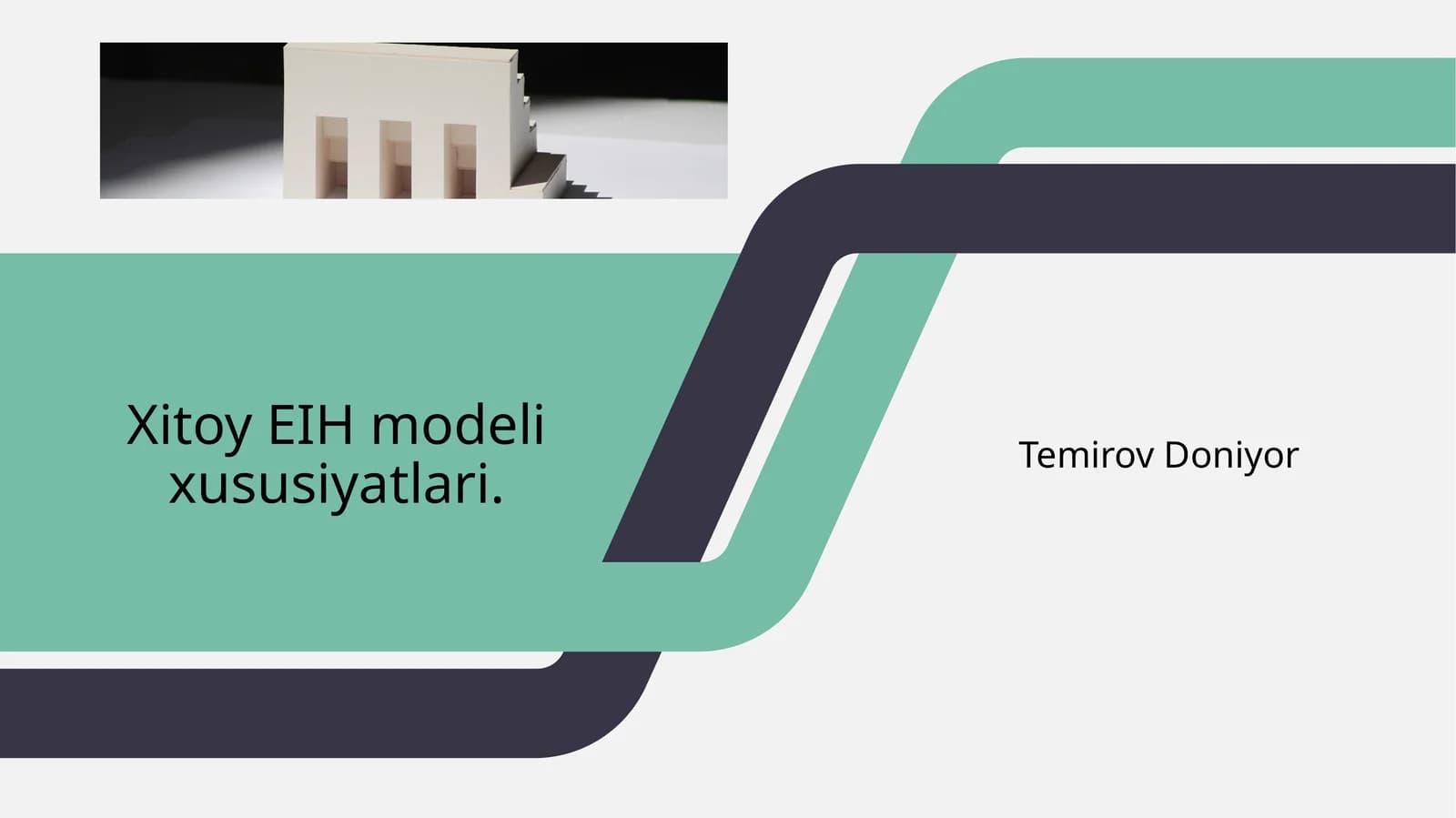 Xitoy EIH modeli xususiyatlari