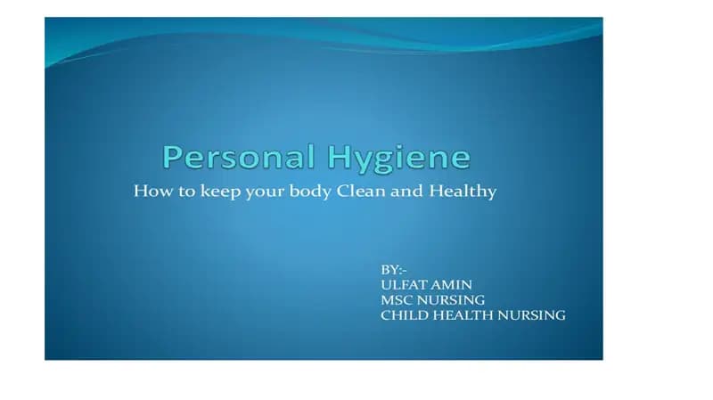 personal Hygiene