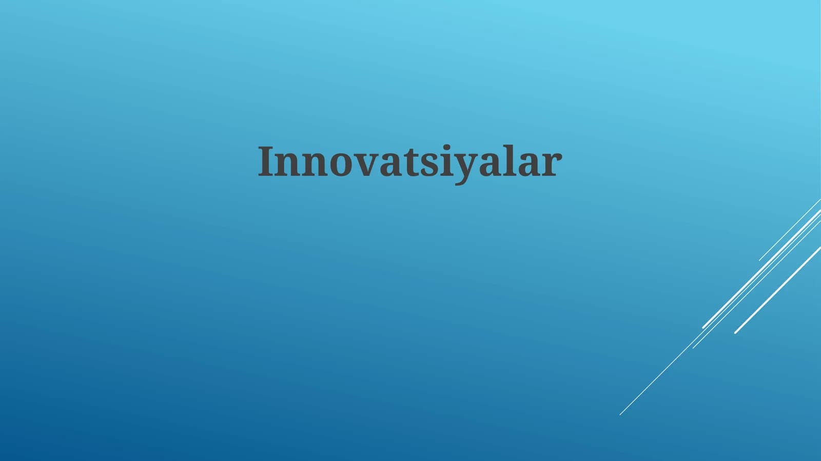 Innovatsiyalar