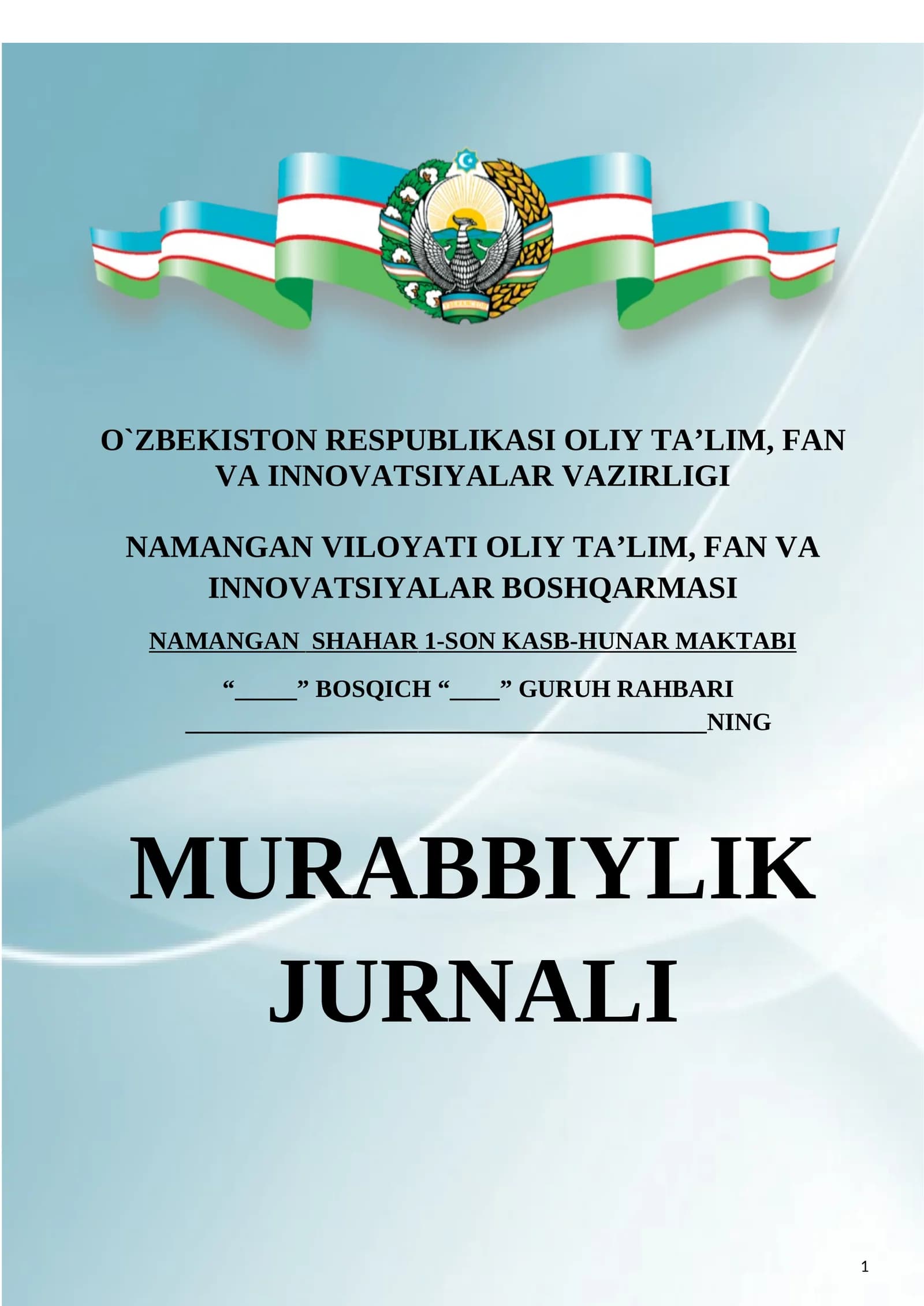 Murabbiylik jurnali 2026