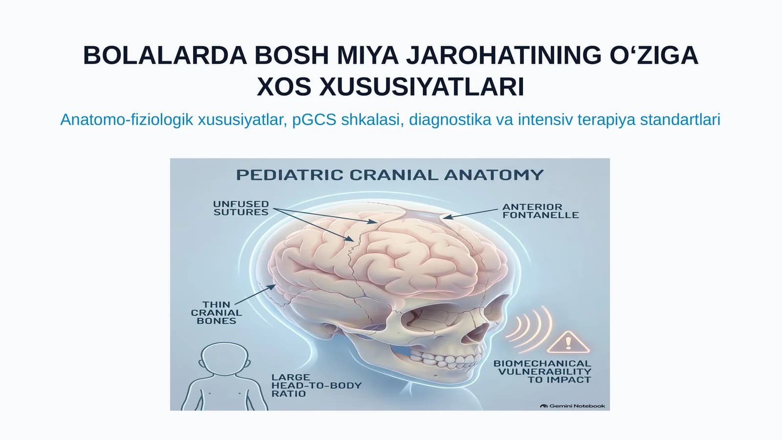 Bolalarda bosh miya jarohatlarining o‘ziga xos xususiyatlari — 15 slayd