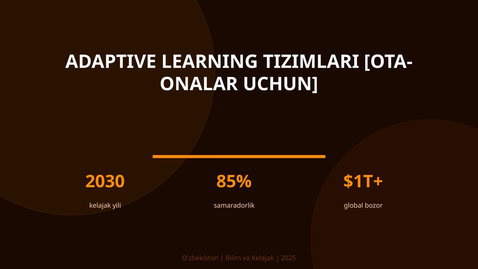 Adaptive learning tizimlari [OTA-ONALAR UCHUN]