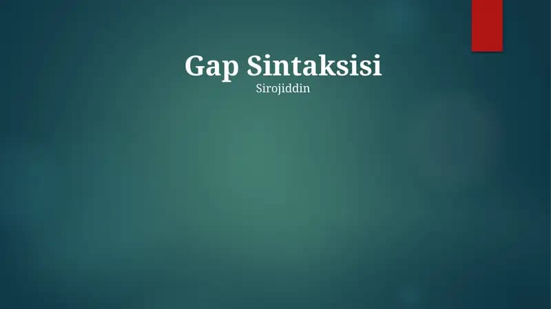 Gap Sintaksisi
