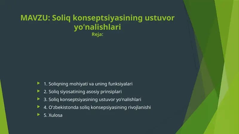 Soliq konseptsiyasi