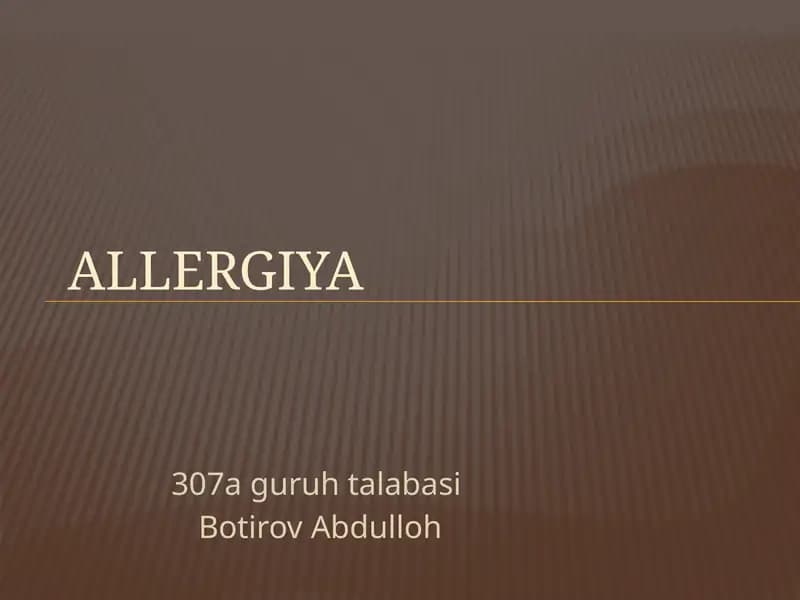 Allergiya