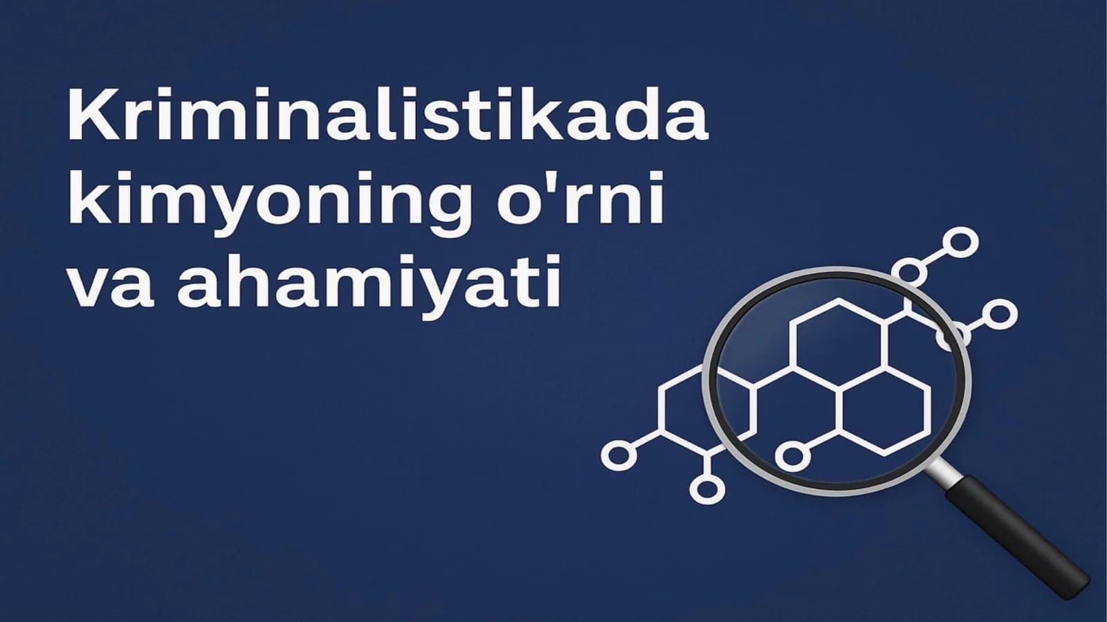 Kriminalistikafanining qisqacha ta'rifi