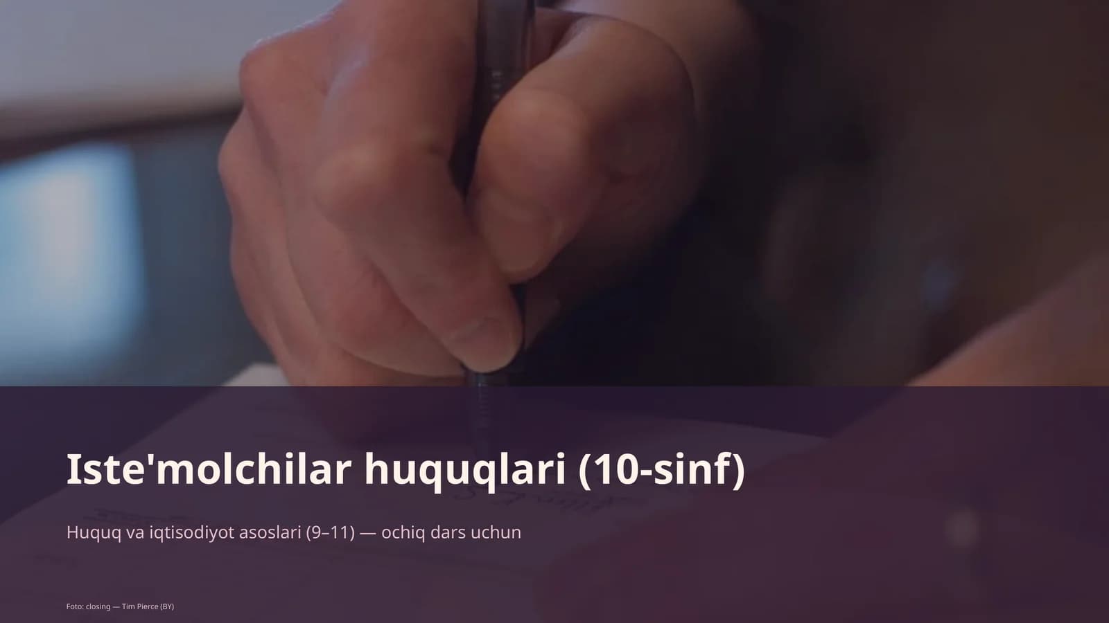 Iste'molchilar huquqlari (10-sinf)