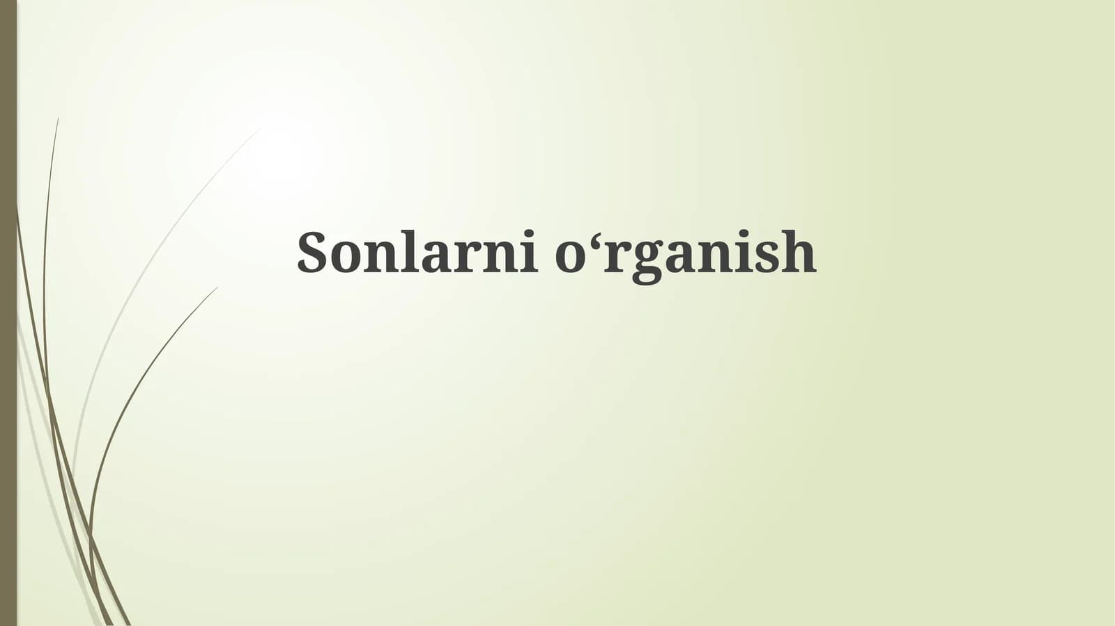 Sonlarnioʻrganish