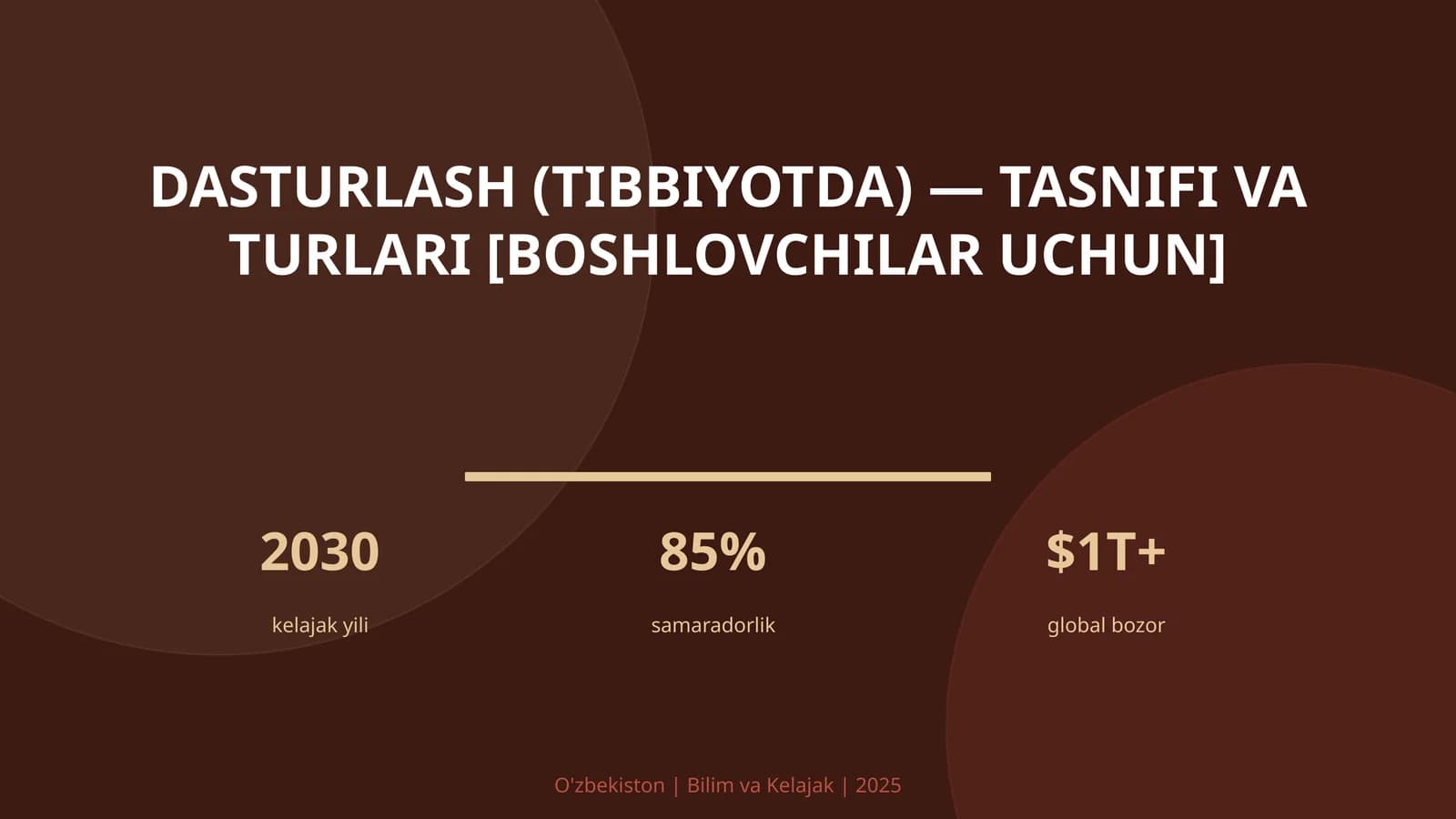 Dasturlash (tibbiyotda) — tasnifi va turlari [boshlovchilar uchun]
