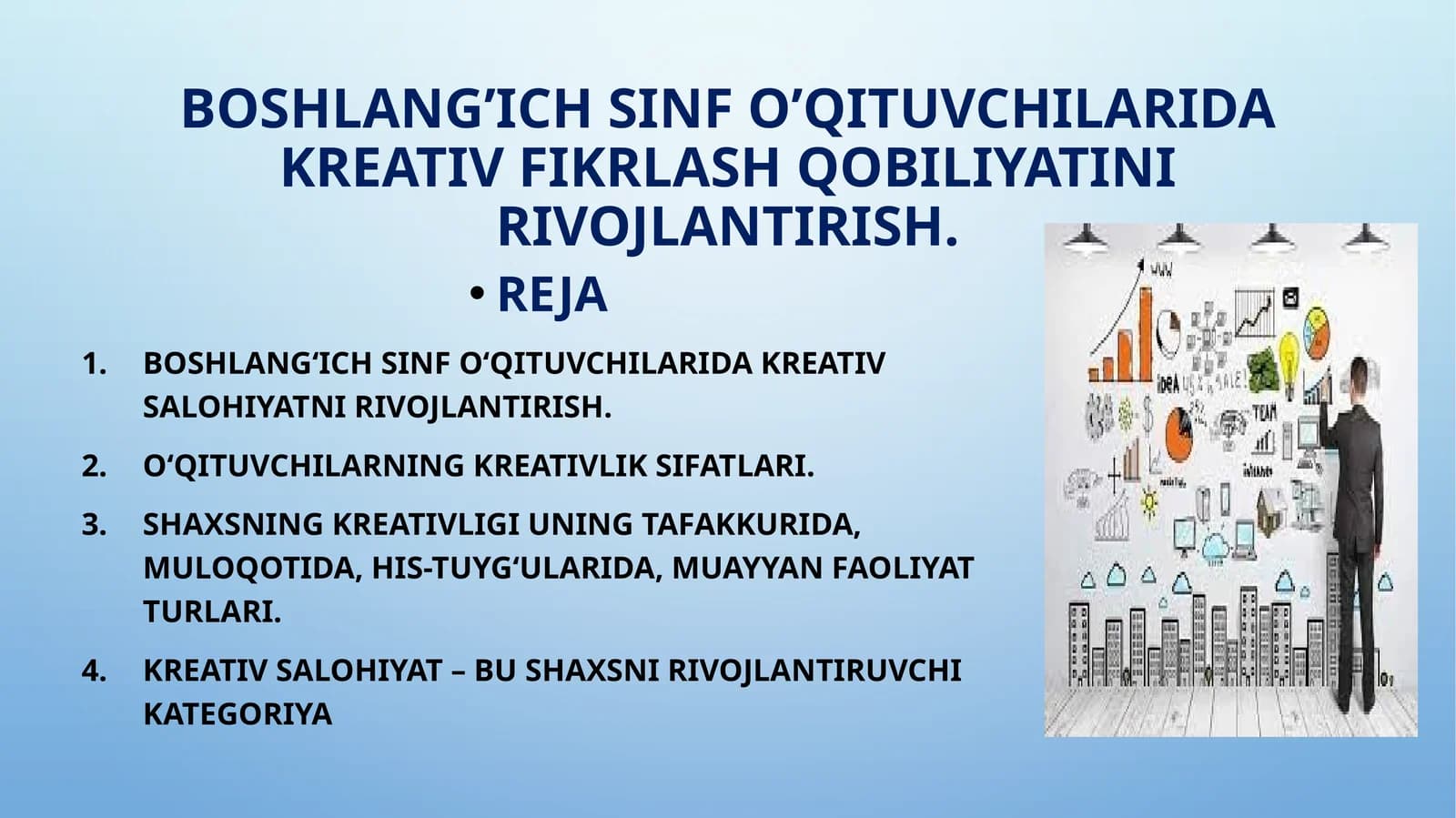 Boshlang‘ich sinf o‘qituvchilarida kreativ salohiyatni rivojlantirish