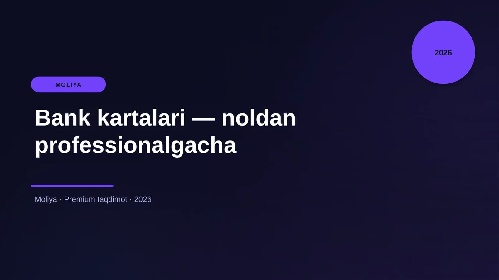 Bank kartalari — noldan professionalgacha