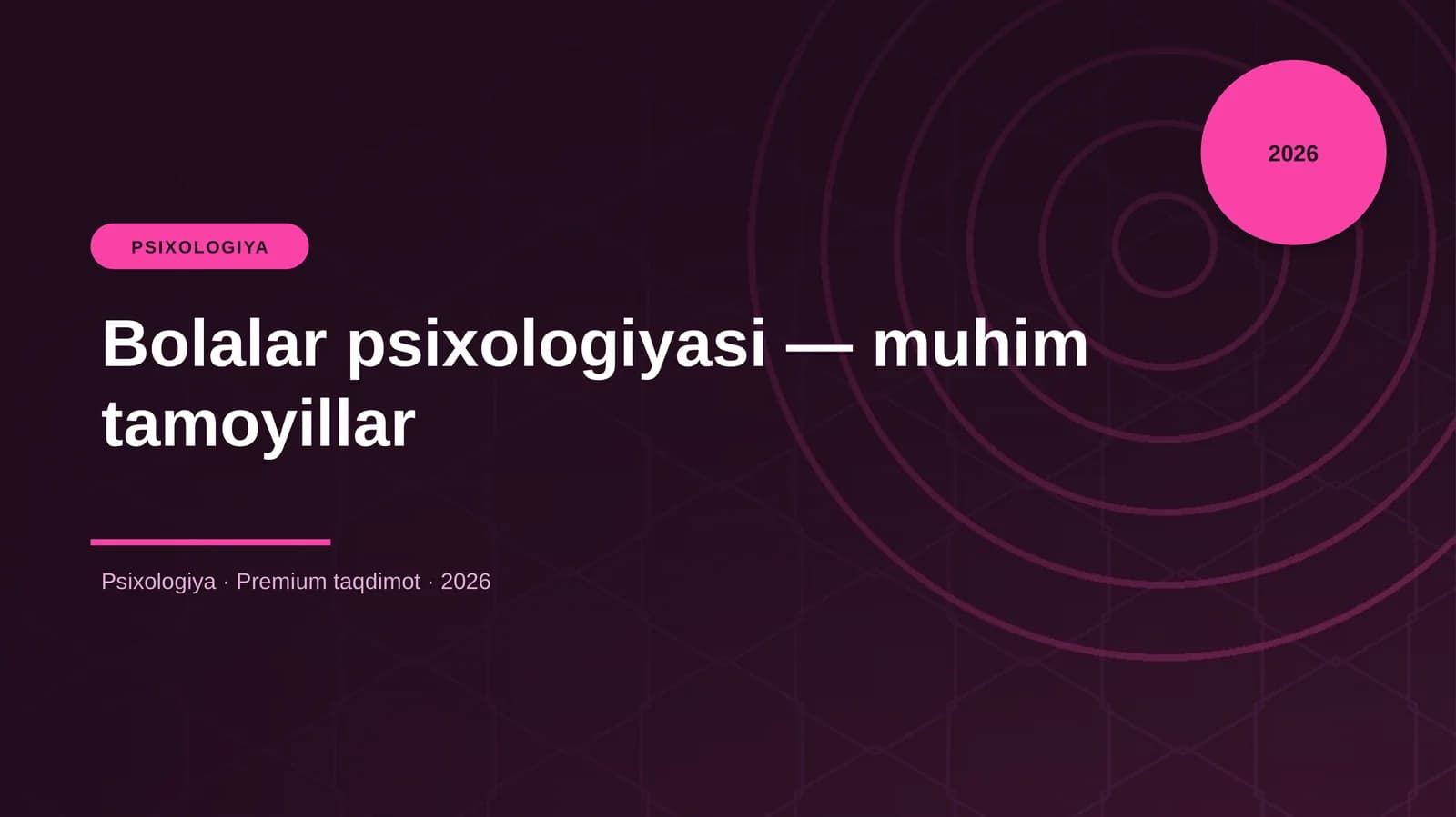 Bolalar psixologiyasi — muhim tamoyillar