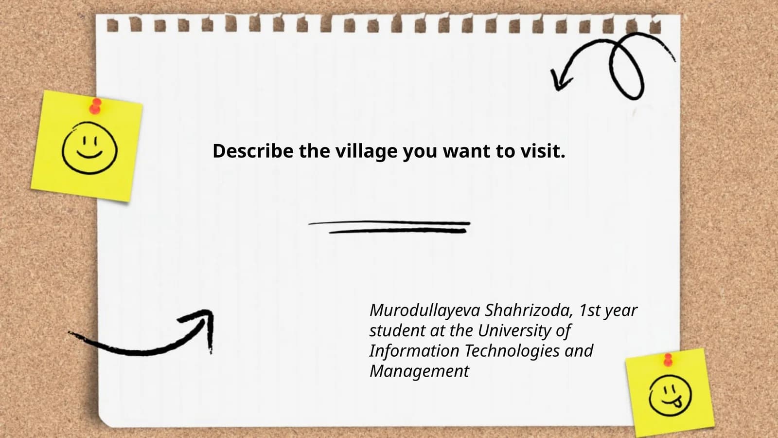 Plan: Village Visit Description
