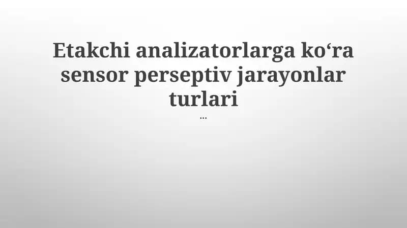 Etakchi analizatorlar