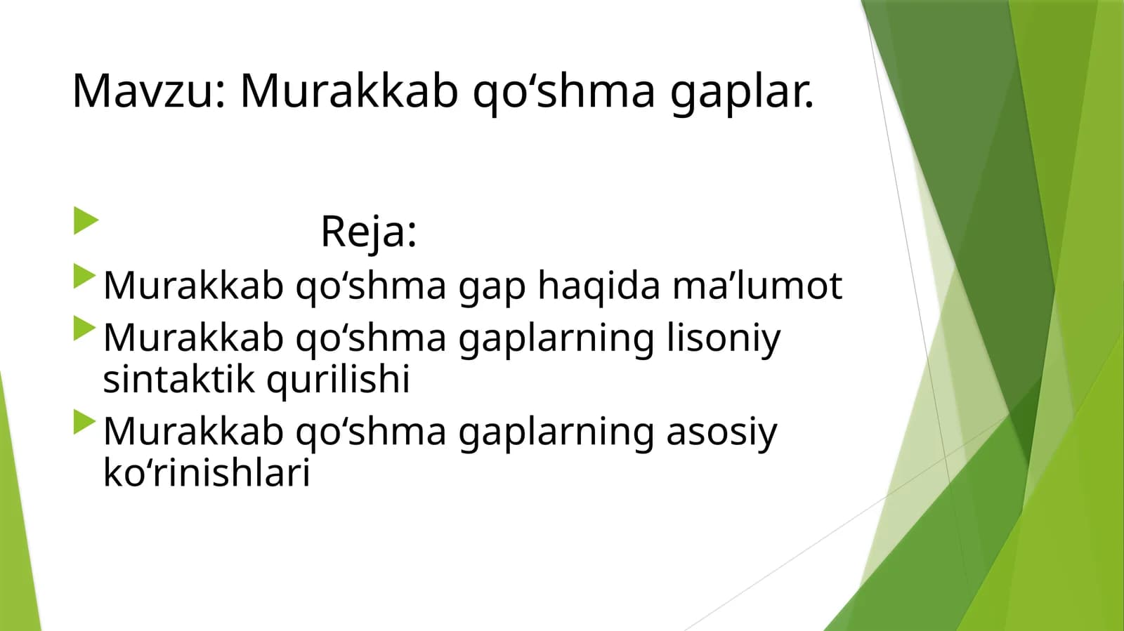 Murakkab qo‘shma gaplar
