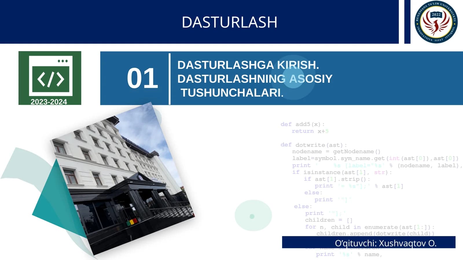 Dasturlashga kirish