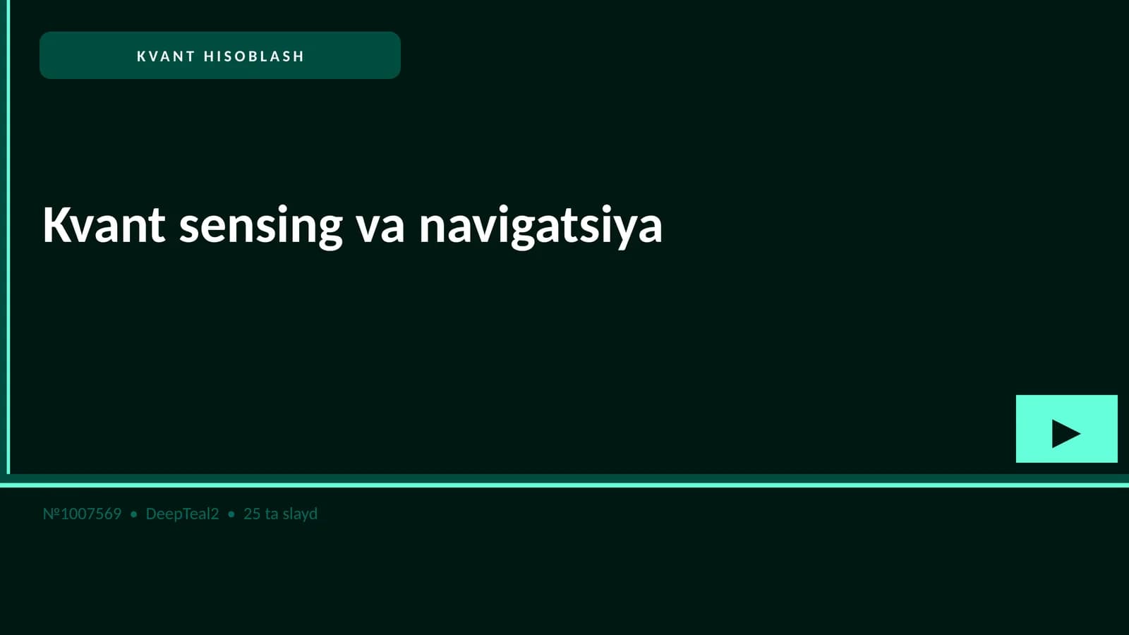 Kvant sensing va navigatsiya