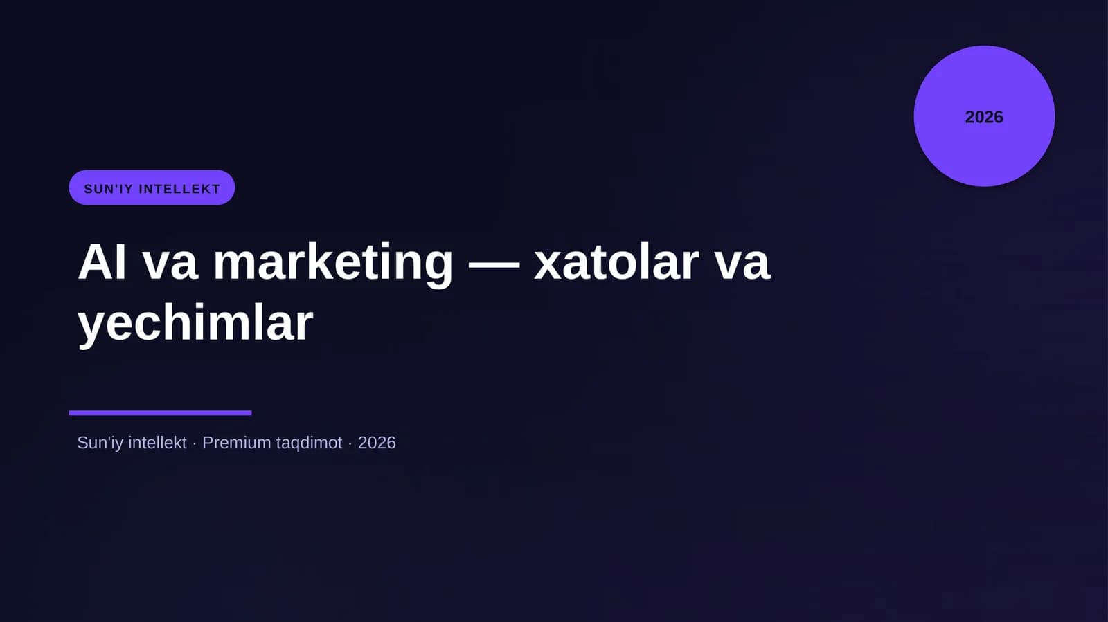 AI va marketing — xatolar va yechimlar