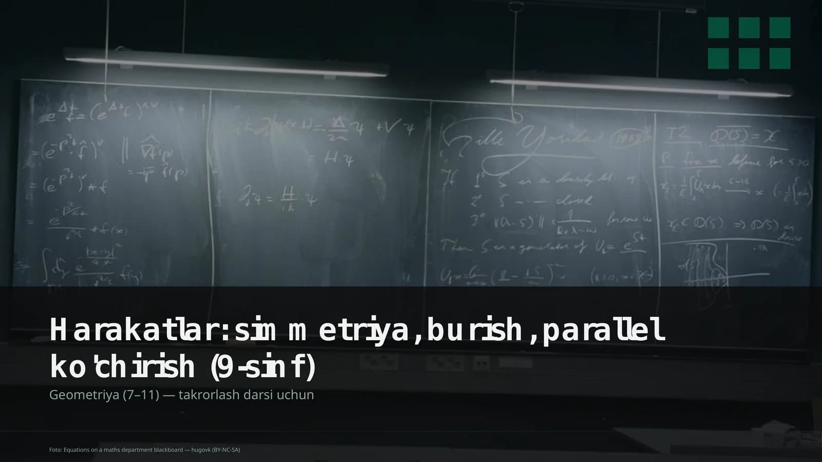 Geometriya (7–11) — takrorlash darsi uchun