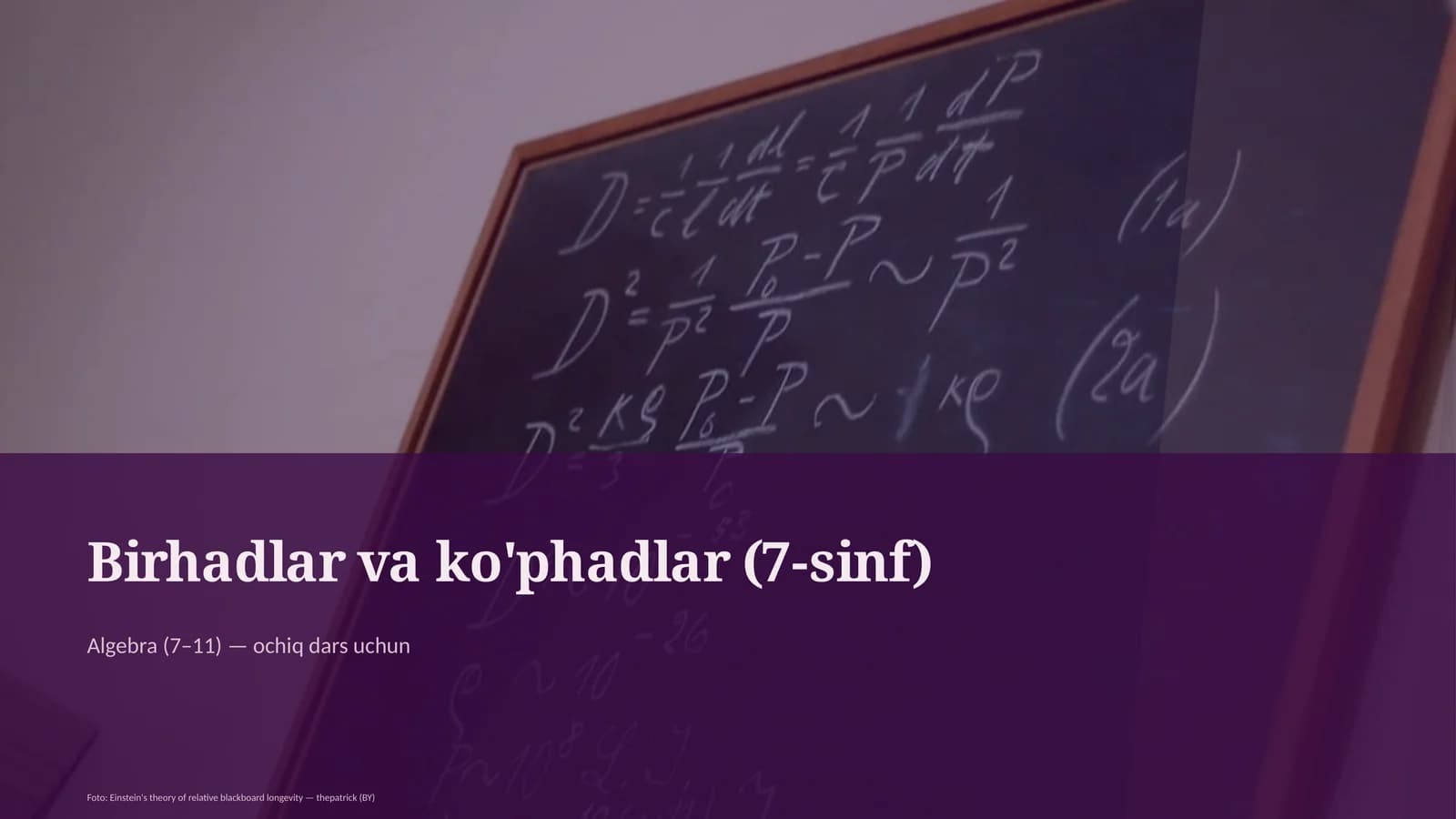 Birhadlar va ko'phadlar (7-sinf)