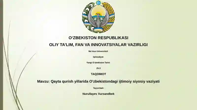 Yangi Oʻzbekiston Tarixi