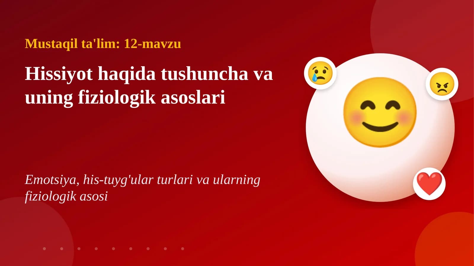 Mustaqil ta'lim: 12-mavzu