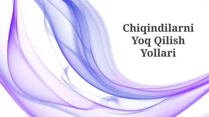 Chiqindilarni Yoq Qilish Yollari