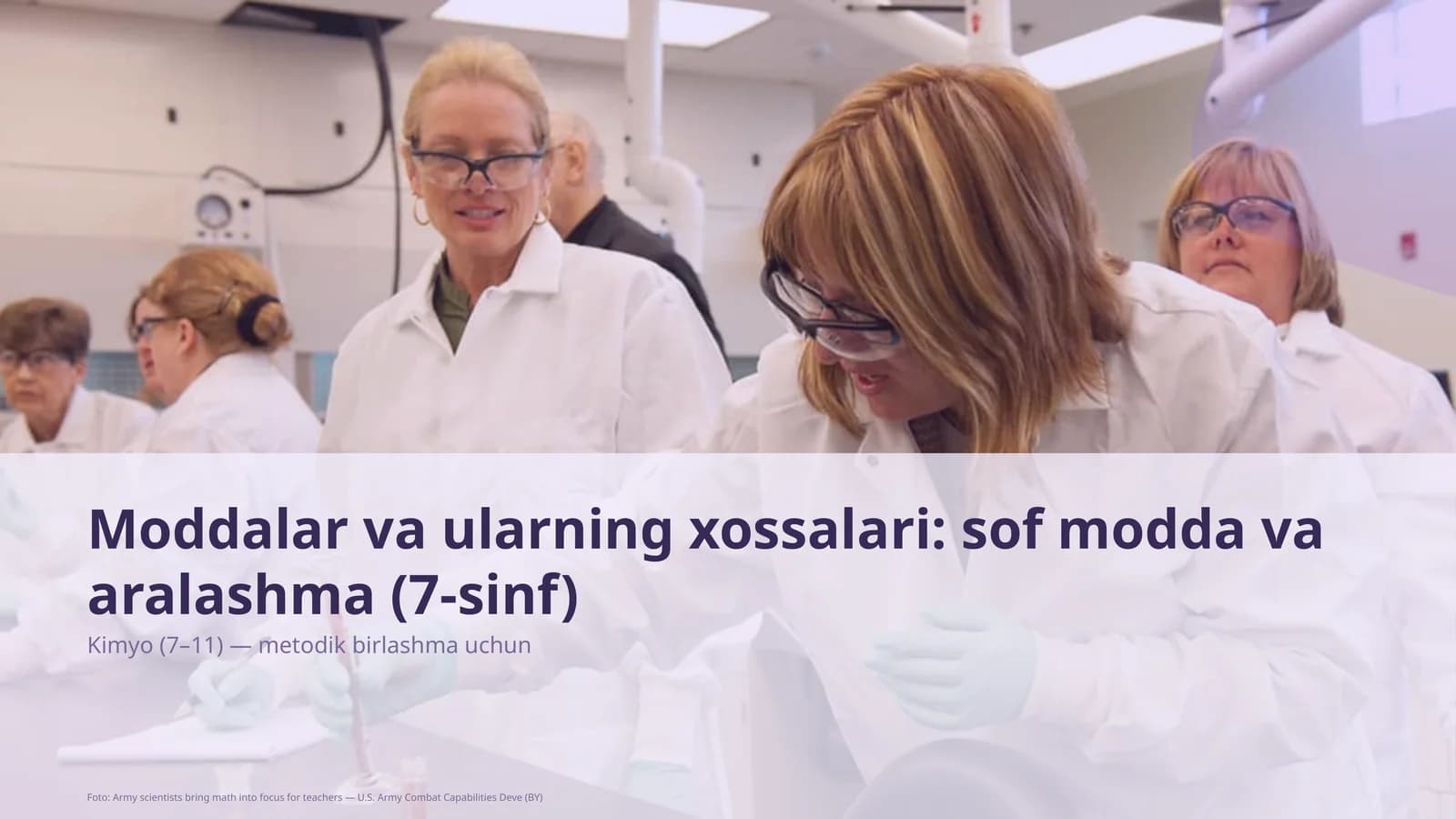 Moddalar va ularning xossalari: sof modda va aralashma (7-sinf)