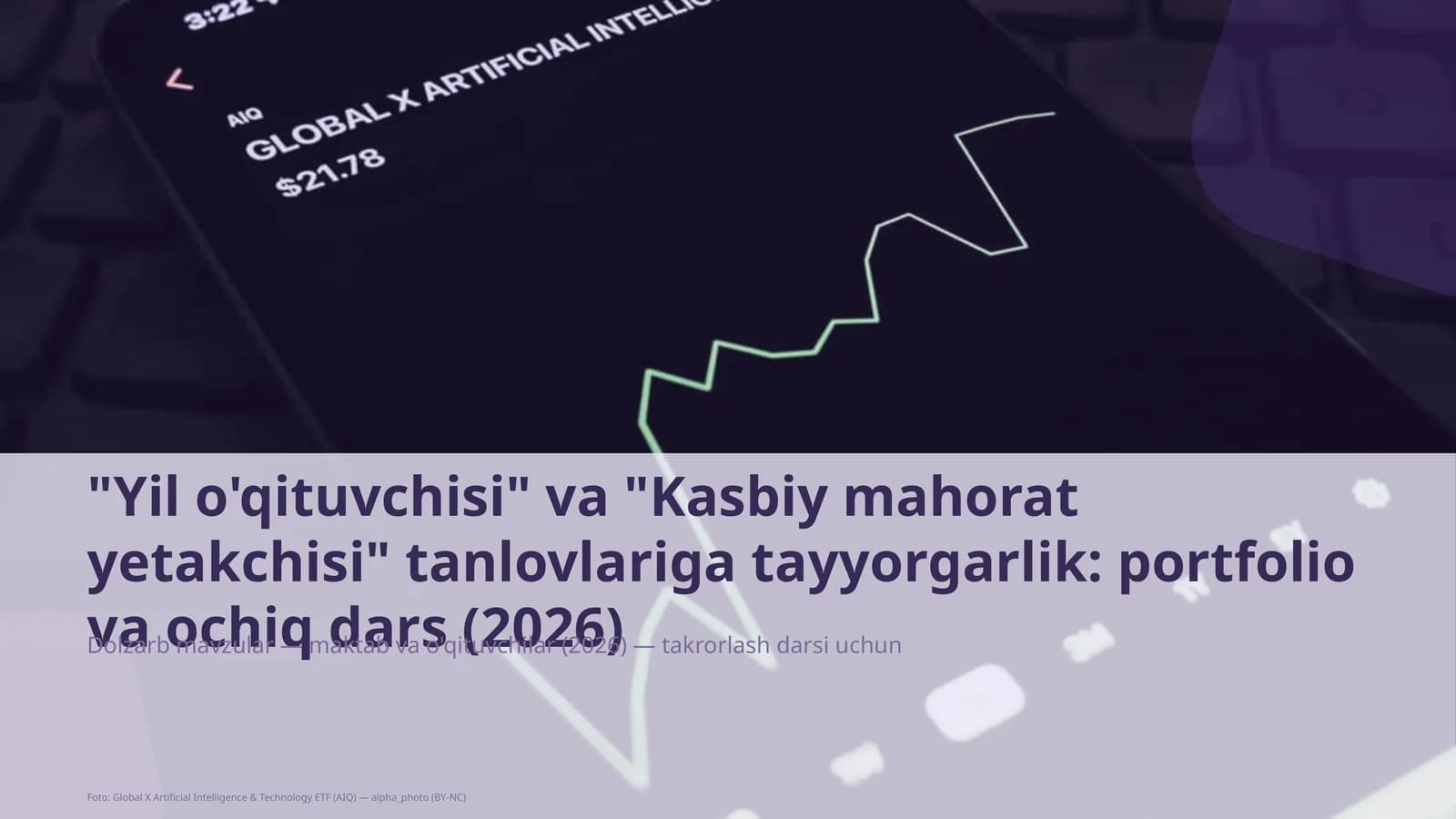 Kasbiy mahorat yetakchisi uchun portfolio va ochiq darslar