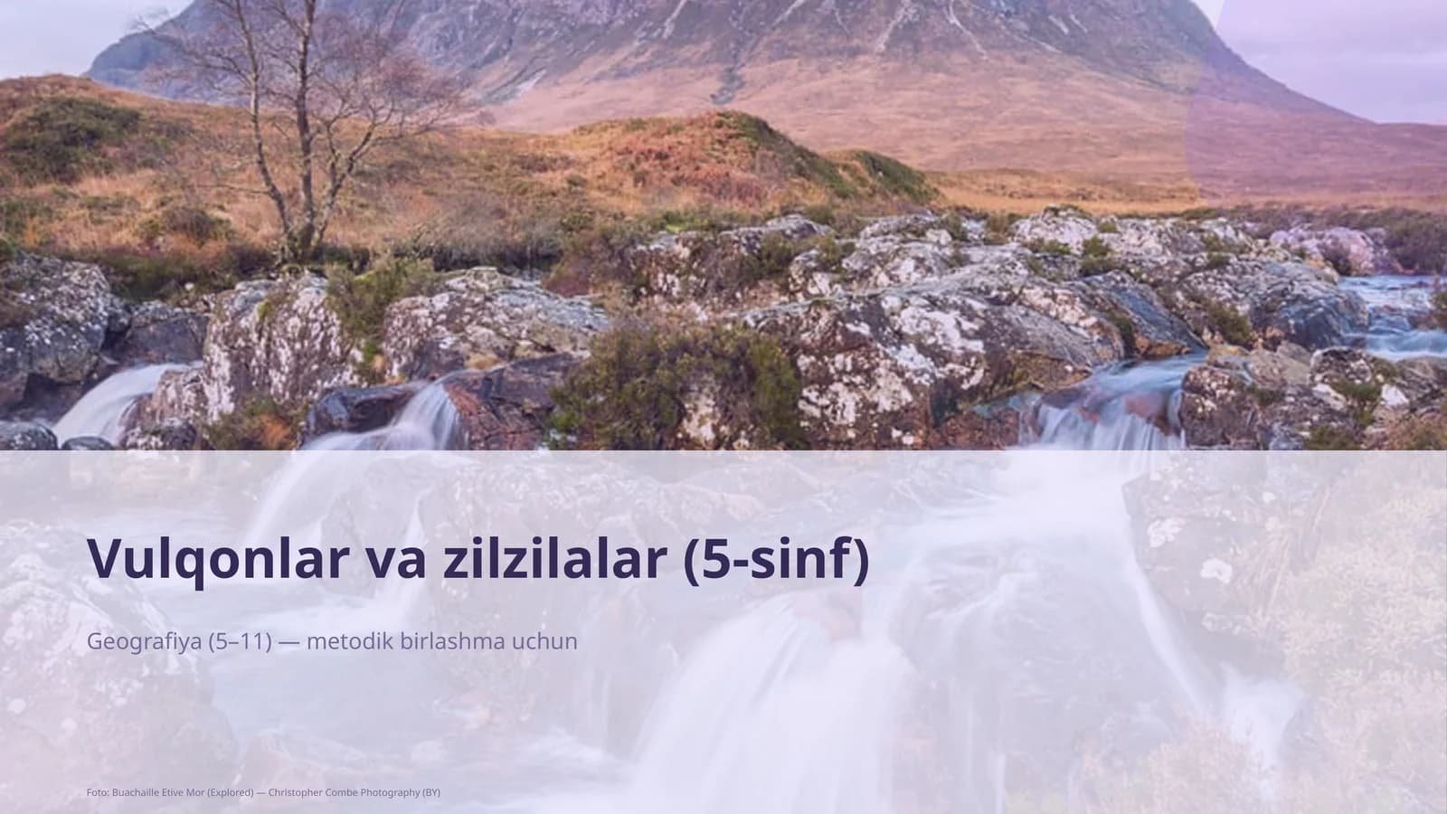 Vulqonlar va zilzilalar (5-sinf)