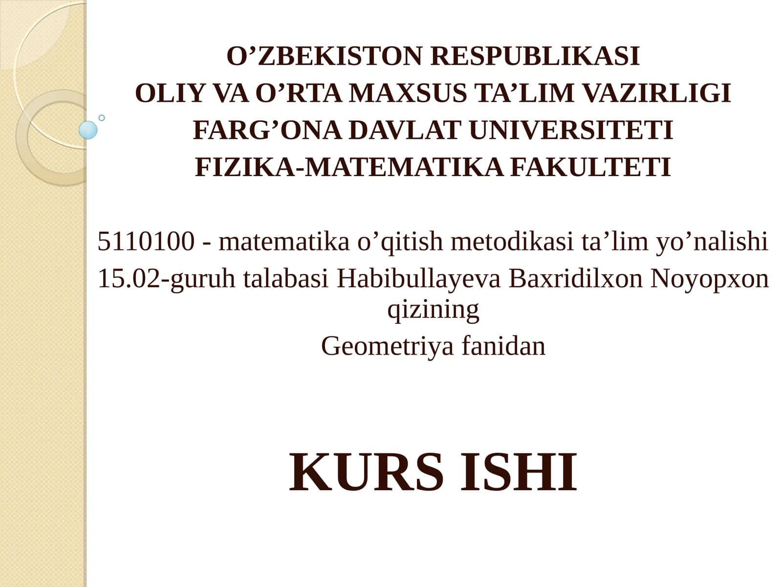 Tekislikda to’g’ri chiziqning turli tenglamalari