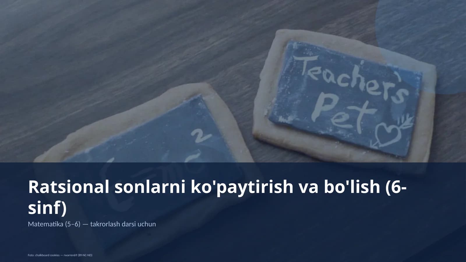 Ratsional sonlarni ko'paytirish va bo'lish (6-sinf)