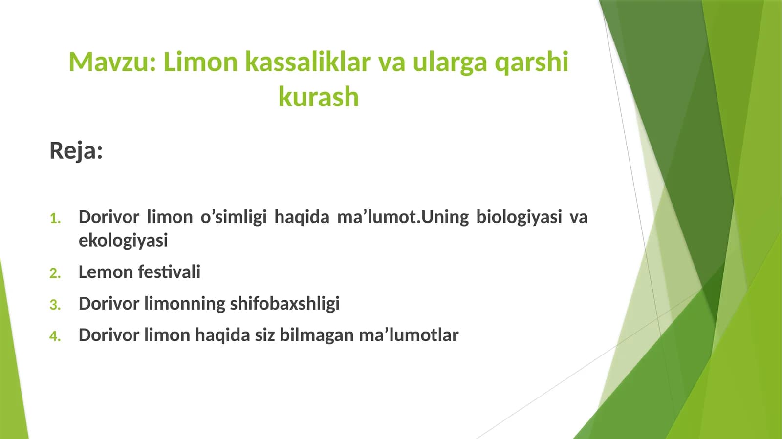 Limonkassaliklar va ularga qarshi kurash