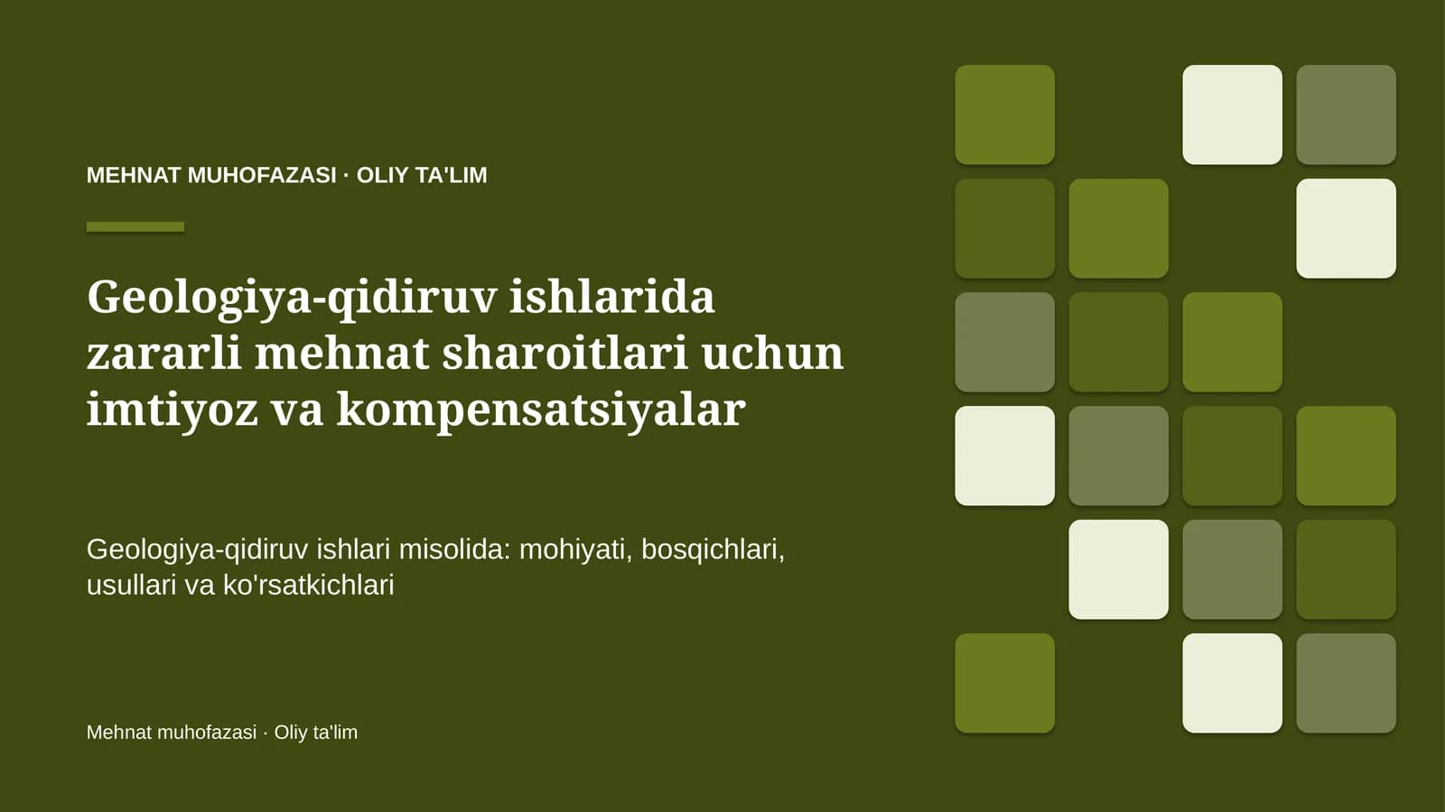 geologiya qidiruv ishlarida zararli mehnat sharoitlari uchun imtiyoz va kompensatsiyalar 9301