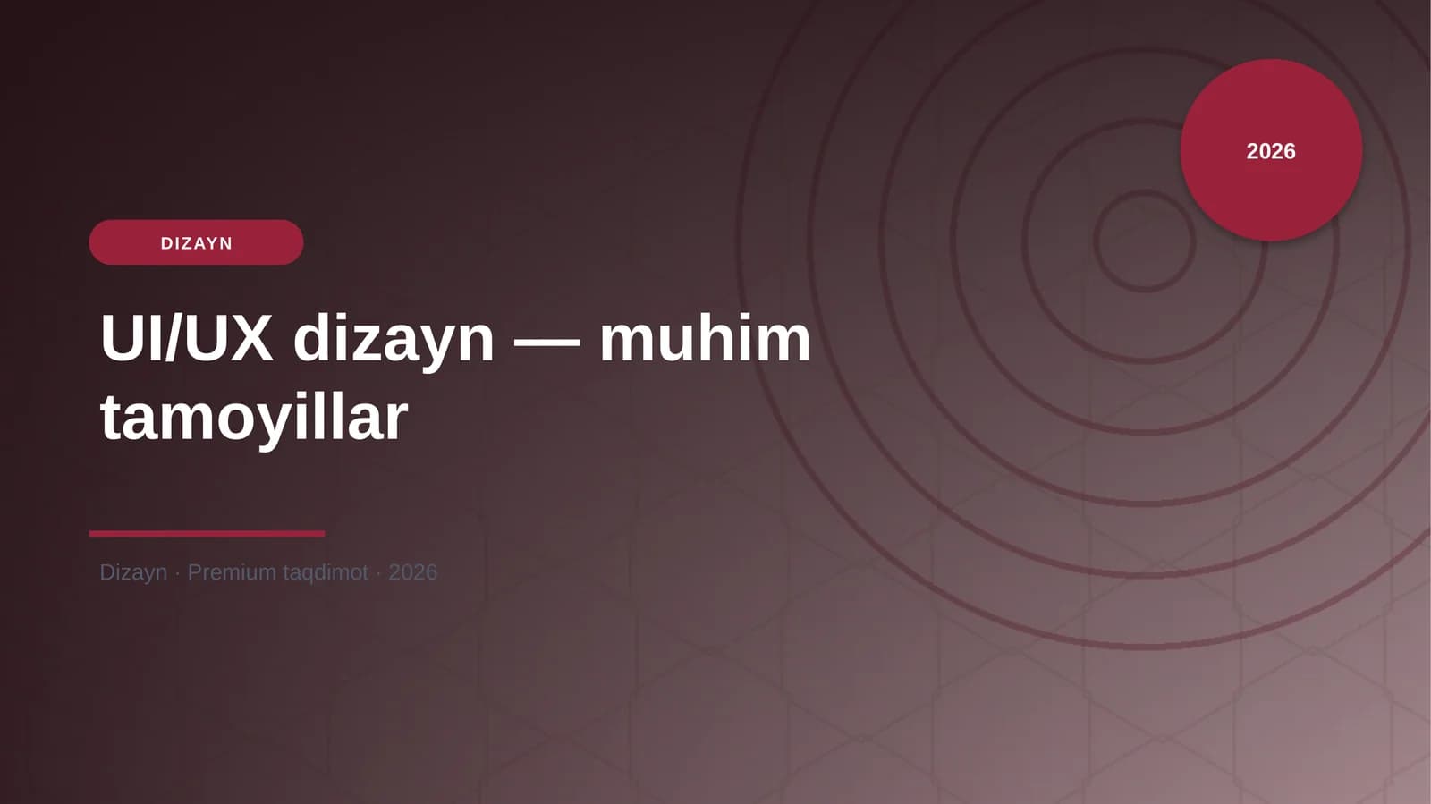 UI/UX dizayn — muhim tamoyillar
