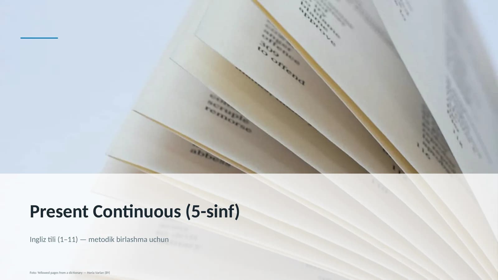 Present Continuous (5-sinf)