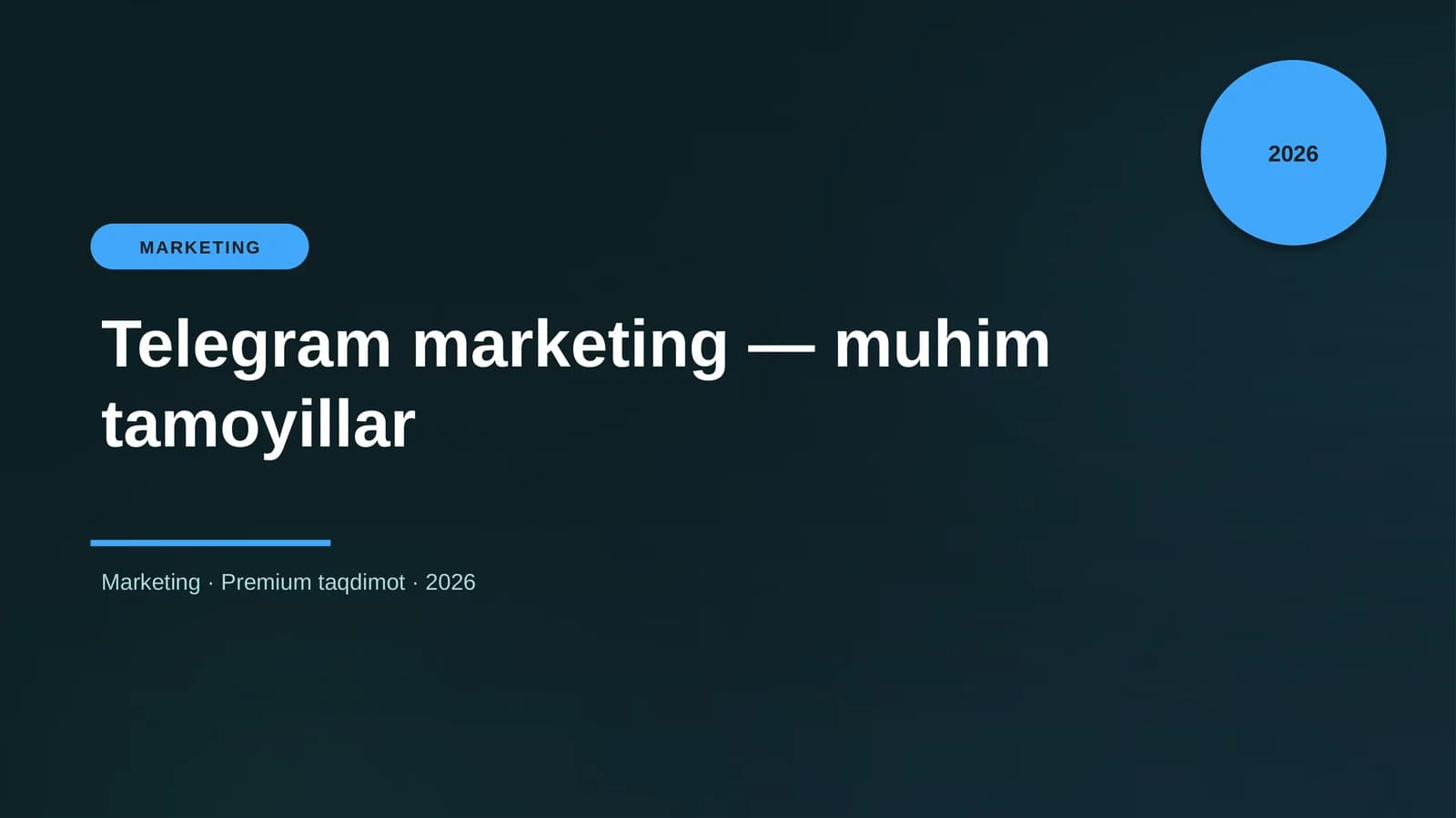 Telegram marketing — muhim tamoyillar