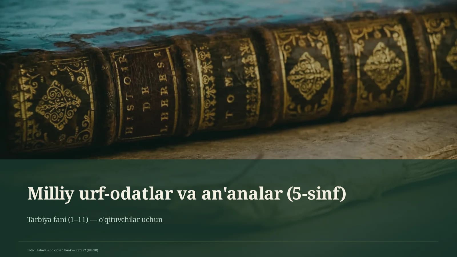 Milliy urf-odatlar va an'analar (5-sinf)
